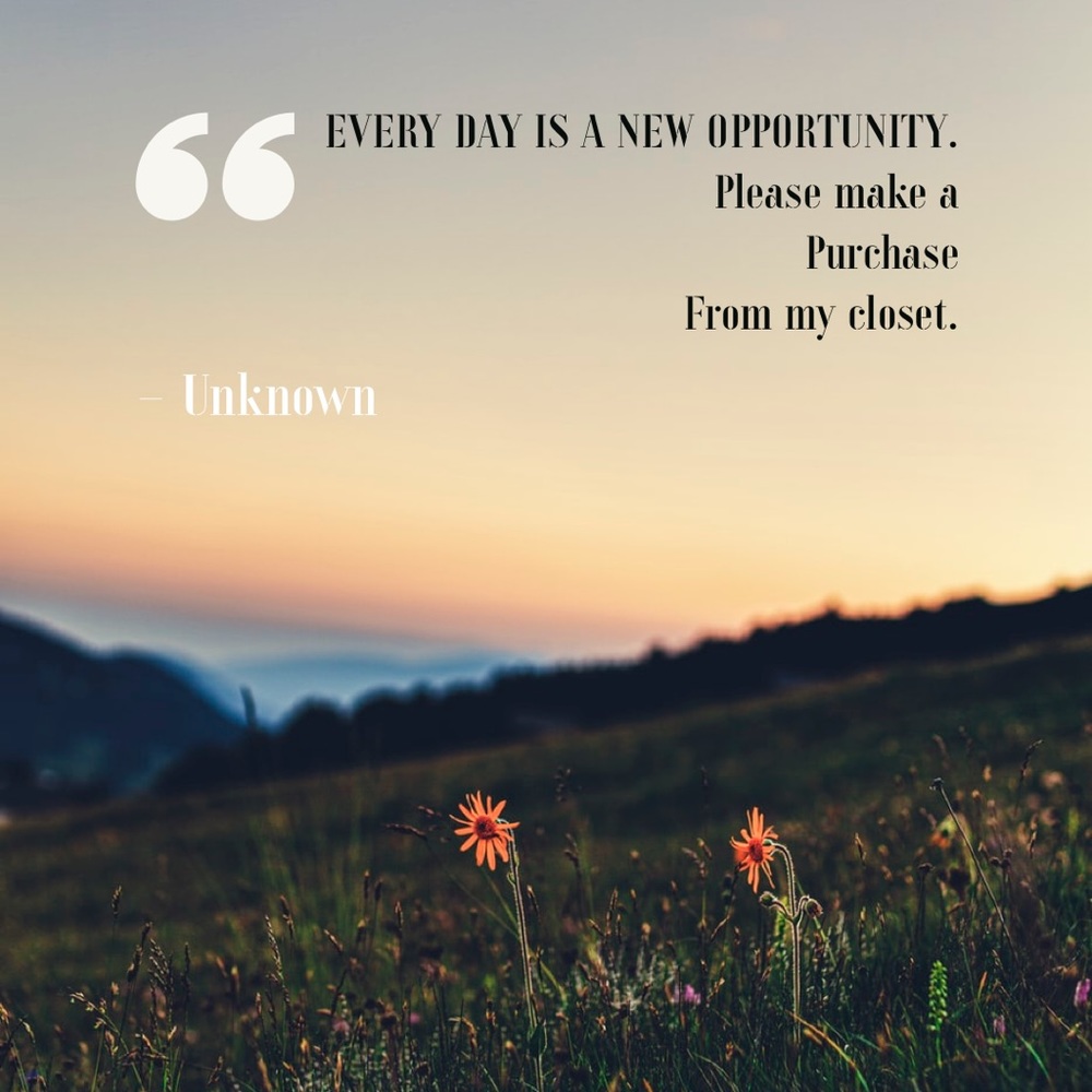 Please make a purchase from my closet